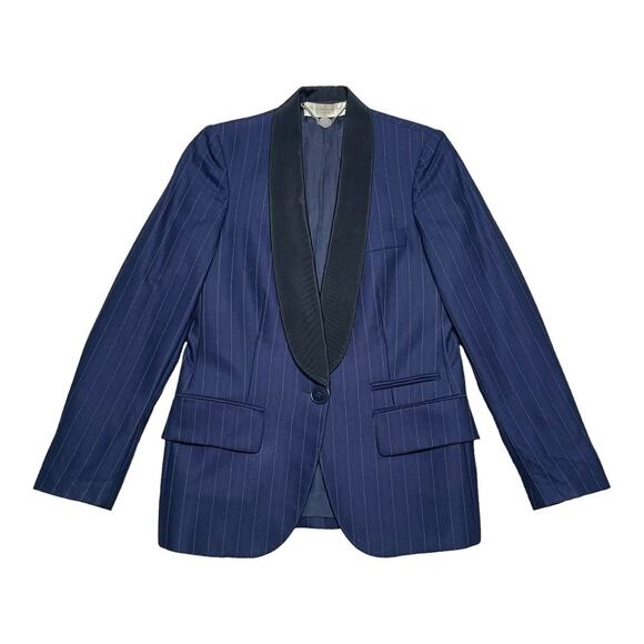 Stella McCartney Jackets & Blazers - Stella McCartney Blue & Black Wool Shawl Blazer 36 EU 2-4 Us